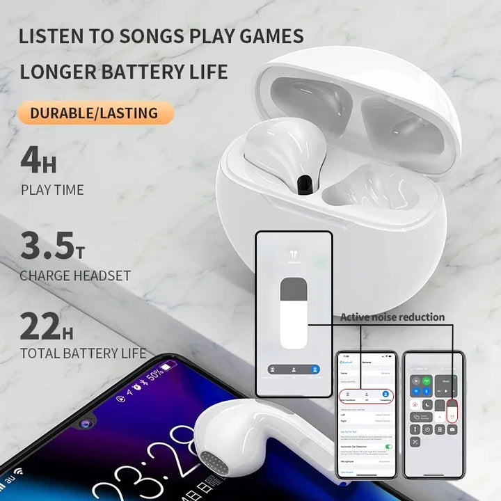 TWS Bluetooth 5.3 Pro6 Headphones